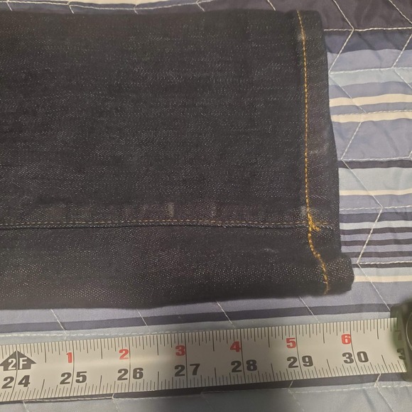 Banana Republic Premium Denim (28x30) Girlfriend Straight Dark Jeans (sized 26) - Picture 8 of 9